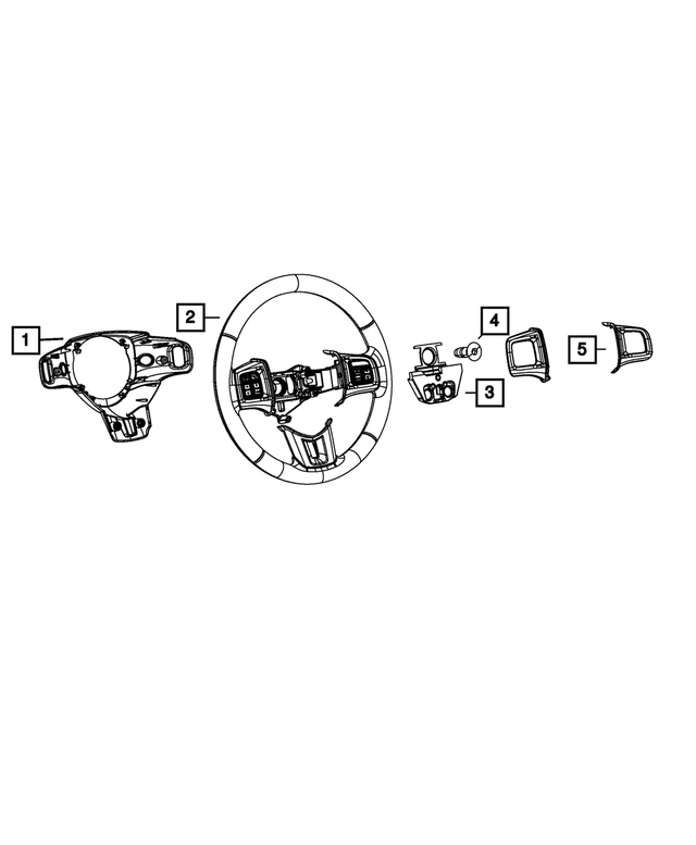 1YH75XDVAC - Steering: Steering Wheel Back Cover for Mopar Image