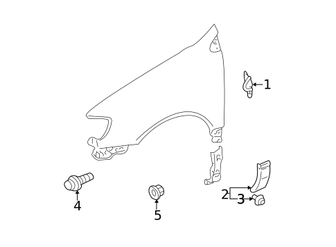Exterior Trim - Fender for 2001 Toyota Sienna #0