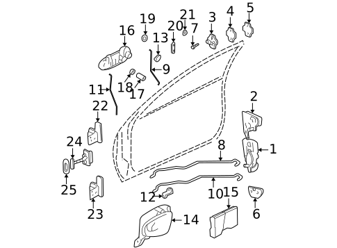 Front Door for 2001 Oldsmobile Alero #3