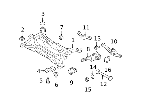 Rear Suspension for 2010 Ford Edge #1