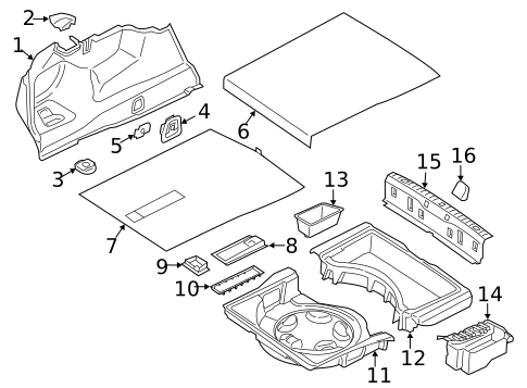 Interior Trim - Rear Body for 2018 BMW 750i xDrive #1