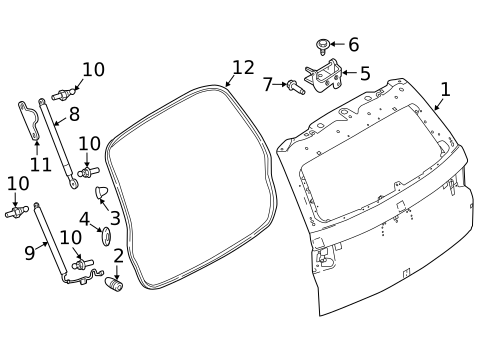 Liftgate for 2023 Land Rover Discovery Sport #0