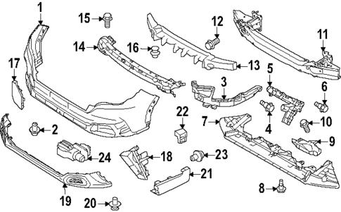 Bumper & Components - Front for 2025 Subaru Forester #0