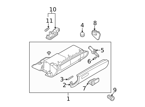 Glove Box for 2007 Audi A4 Quattro #0