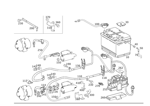 Battery, Starter/Alternator Cable for 2006 Mercedes-Benz C55 AMG #0