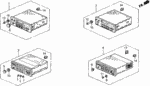 39100SF1A91 - : Tuner Assembly (12.5WX4) (AM/FM/Cas) (Alpine) for Honda Image