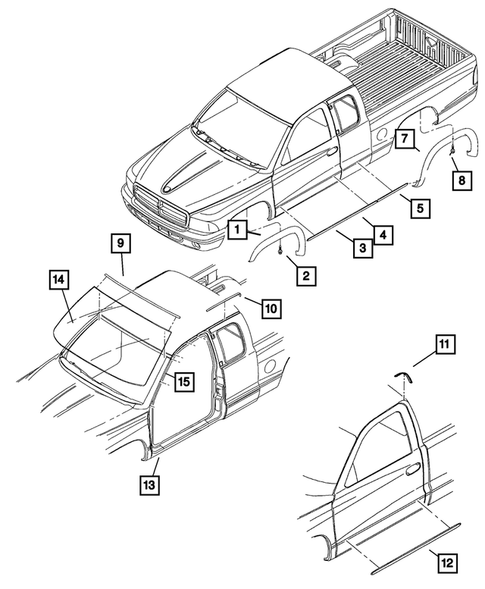 Moldings and Ornamentation for 2002 Dodge Dakota #0