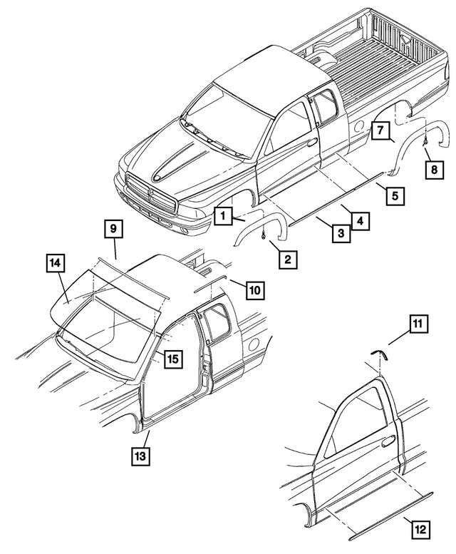 55257237AA - : Roof Joint Molding, Left for Mopar Image