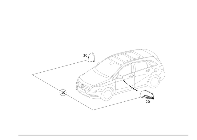 2128100964 - Mirror: Trim for Mercedes-Benz Image