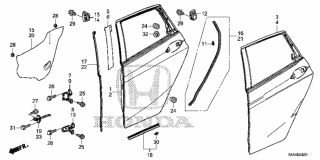 Rear Door Panels for 2016 Honda Fit #0
