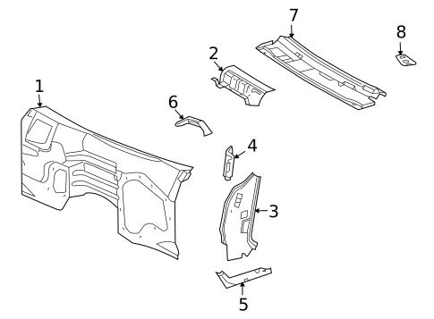 Cowl for 2006 Isuzu Ascender #0