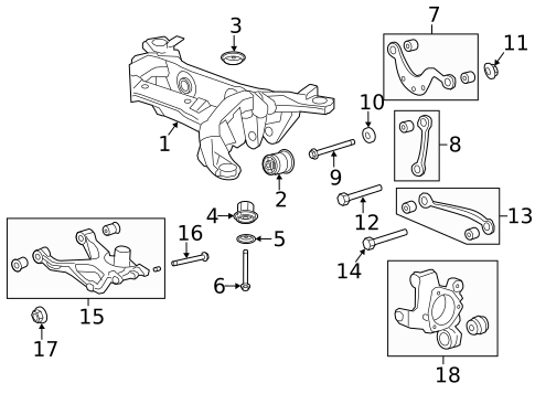 Rear Suspension for 2017 GMC Acadia Limited #1