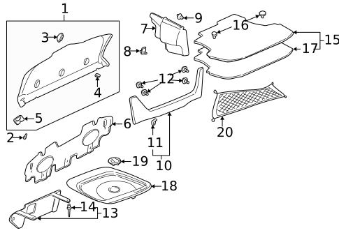 Interior Trim - Rear Body for 2005 Pontiac Bonneville #0