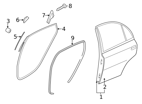 Door & Components for 2014 Hyundai Accent #0