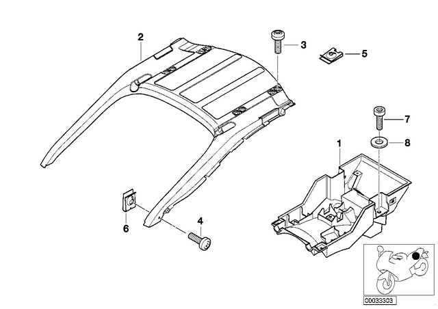 46622347016 - : Rear Carrier Part         for BMW-Motorrad Image