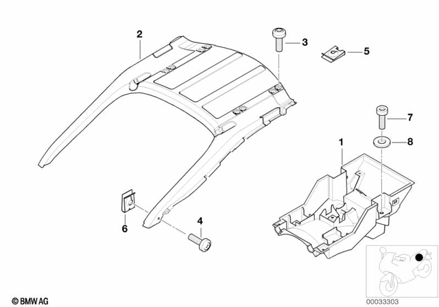 46622347016 - Frame and Mounting Parts: Rear Carrier Part -  for BMW-Motorrad Image