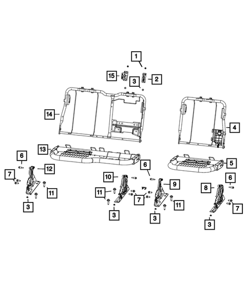 Rear Seats - Second Row Adjusters, Recliners, Shields and Risers for 2022 Ram 3500 #4