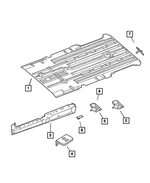 5019511AC - Body Sheet Metal Except Doors: Floor Pan Package for Chrysler: Town &amp; Country, Voyager | Dodge: Caravan Image