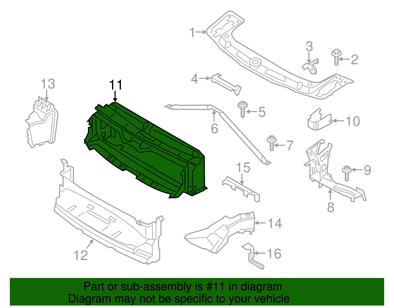 あ 51748049708 - Air Duct Front Bottom 517110 (51-74-8-049-708