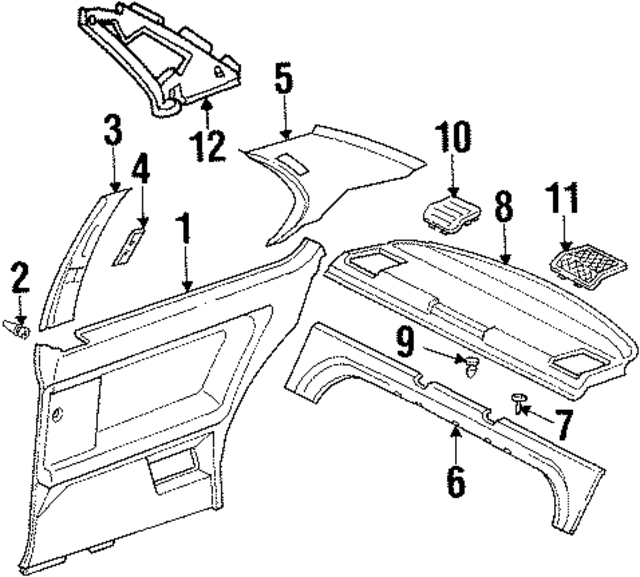 51438167999 - Body: Quarter Trim for BMW Image