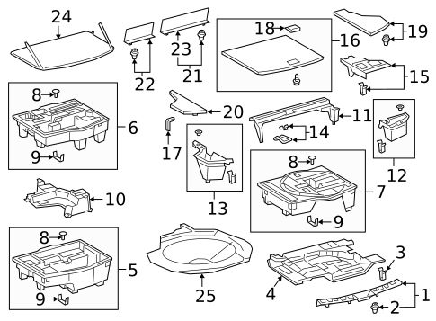 Interior Trim - Rear Body for 2019 Lexus UX250h #0
