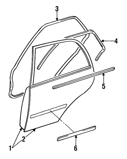 Door & Components for 1993 Dodge Colt #0