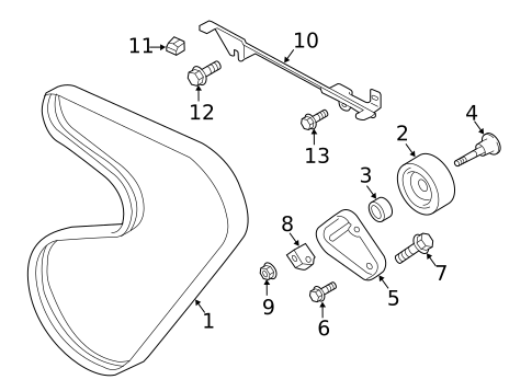 Belts & Pulleys for 2019 Subaru Legacy #0