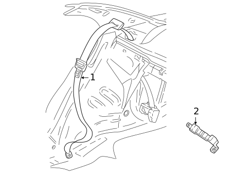 Rear Seat Belts for 2002 Dodge Neon #0