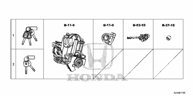 Key Cylinder Set for 2020 Honda CR-V #0