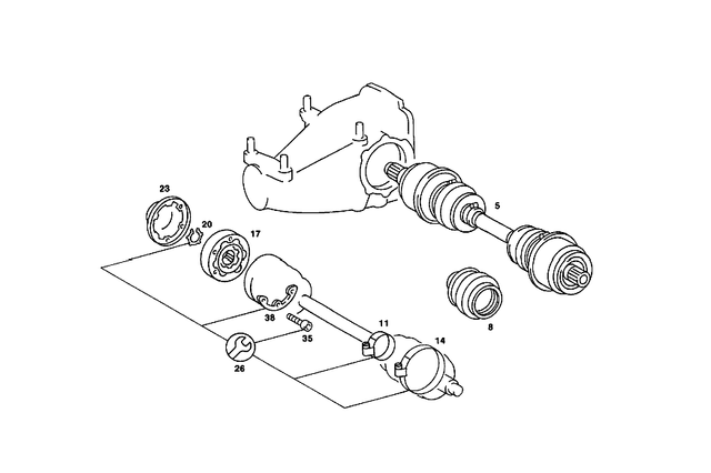 1073505310 - Rear Axle: Axle Shaft for Mercedes-Benz Image image
