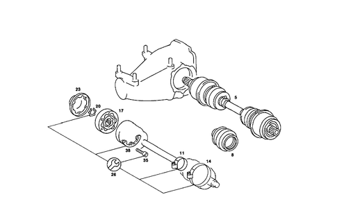 Axle Shaft for 1986 Mercedes-Benz 560SL #0