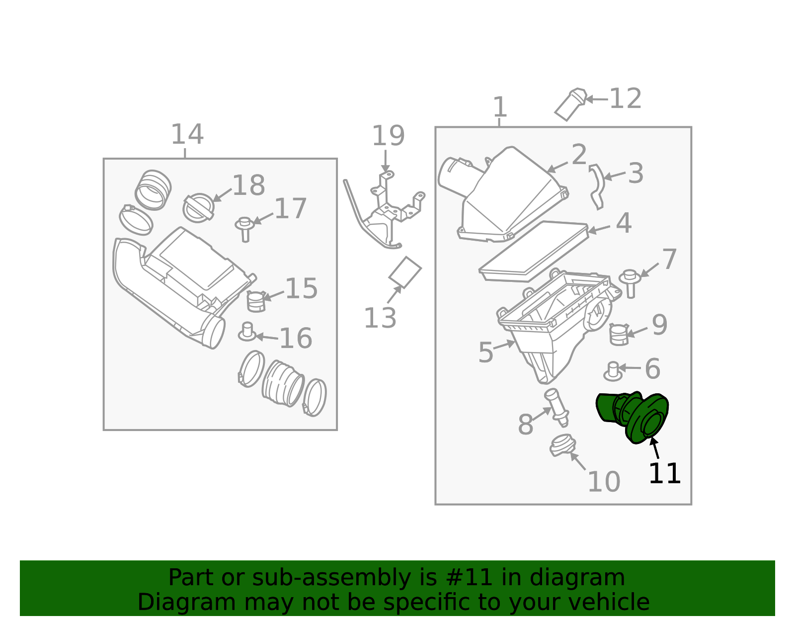 2005-2019 Nissan Engine Air Intake Hose 16554-EA200 | TascaParts.com