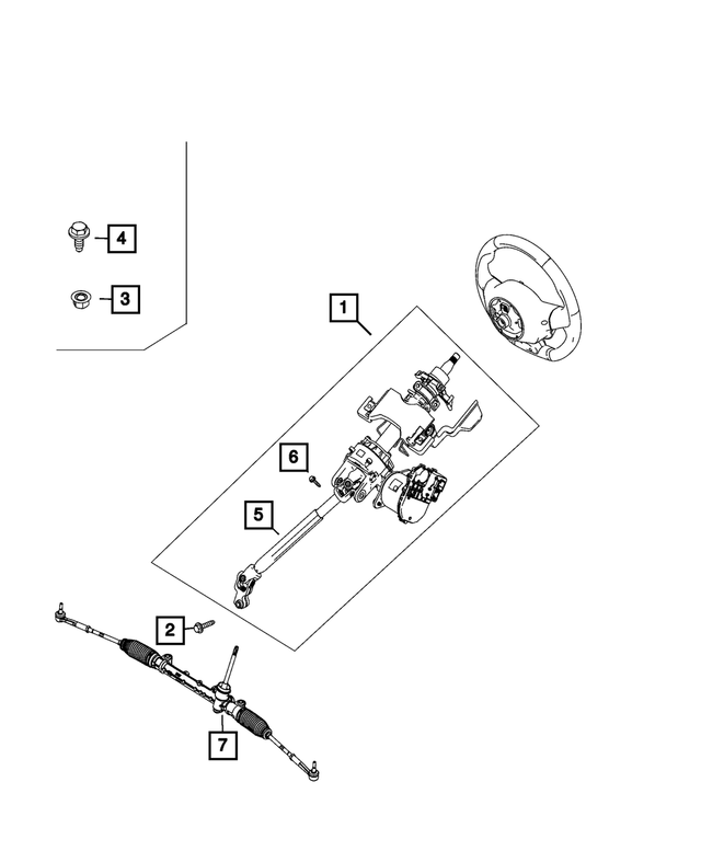 68630897AA - Steering: Steering Column for Mopar Image