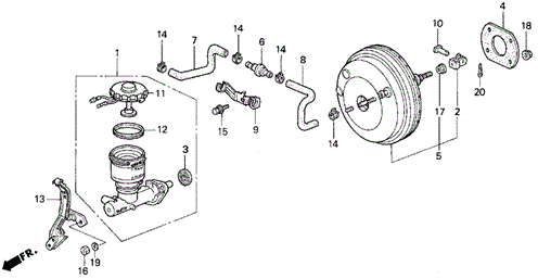 Brake Master Cylinder for 1994 Acura Vigor #0