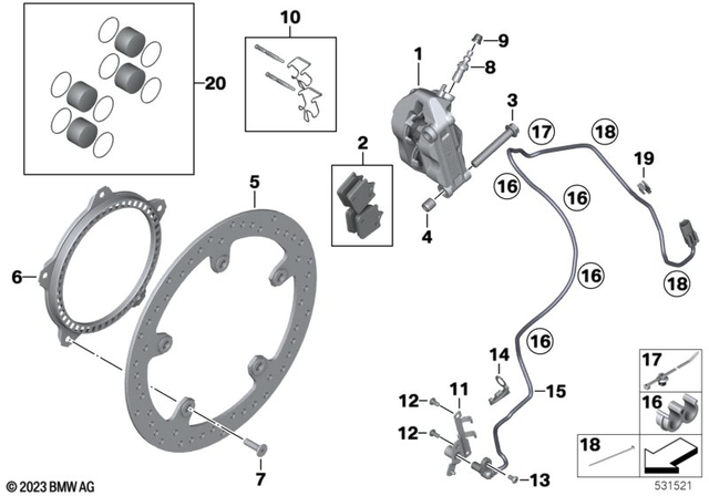 34527708925 - : Cable Guide for BMW-Motorrad Image