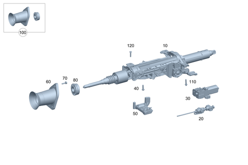 Steerg. Column Jacket Tube & Steerg. Shaft for 2026 Mercedes-Benz GLE53 AMG #0