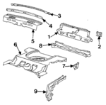 20619741 - Body: Panel Below Lid for Pontiac: Grand Am Image