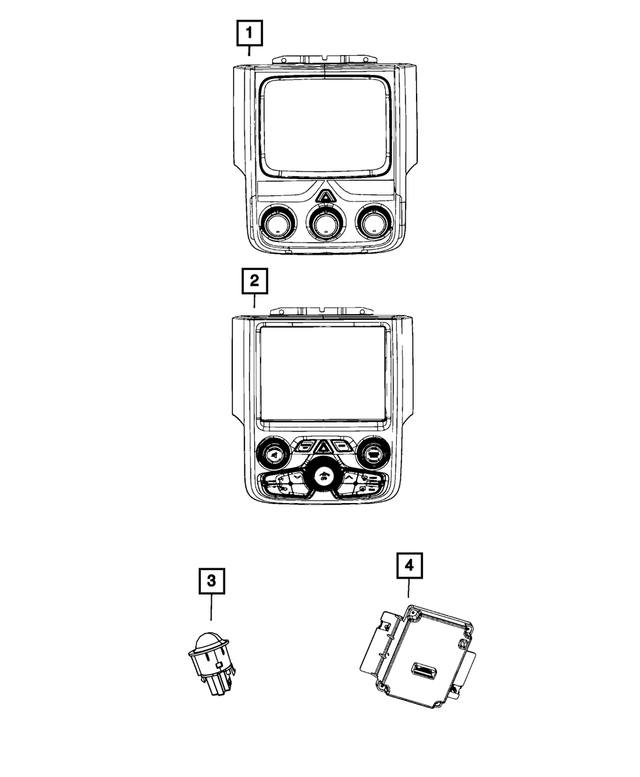 1UJ97DX9AL - Air Conditioners and Heaters: Center Stack Controls for Mopar Image