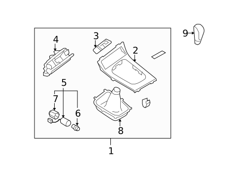 Front Console for 2009 Subaru Outback #1