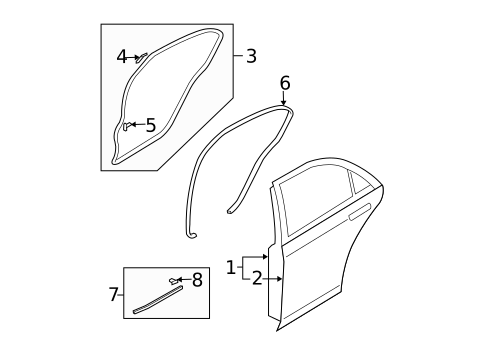 Door & Components for 2005 Mazda 6 #1