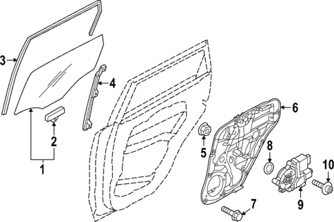 Glass - Rear Door for 2025 Kia Sportage #0