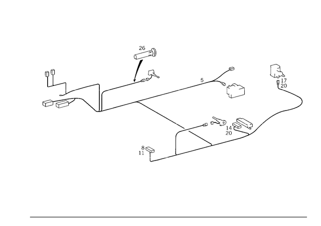 1244401908 - Electrical System: Wiring Harness for Mercedes-Benz: 400E, 500E Image image