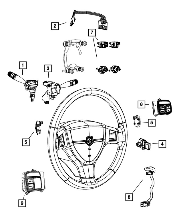 5183950AE - Electrical: Multifunction Switch for Mopar Image image