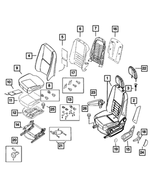 1HG641E7AA - Interior Trim: Front Seat Complete, Right for Mopar Image
