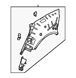 T2H19725 - Body: Inner Quarter Panel for Jaguar Image