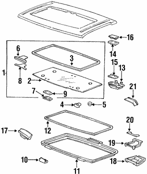 左衛門さん専用 1984-1997 Nissan Sunroof Handle Base (S12 S13 FB D21) 91710