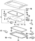 7361001G25 - Body: Glass Assembly for Nissan Image