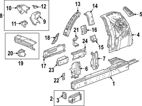 Structural Components & Rails for 2024 GMC Hummer EV Pickup #0