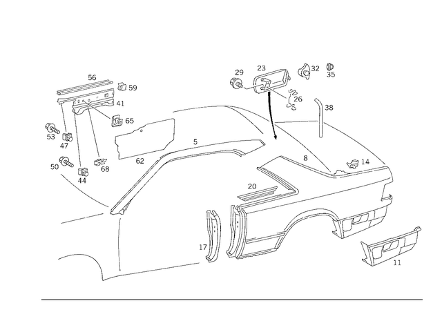 1246371709 - : Paneling, Roof for Mercedes-Benz Image