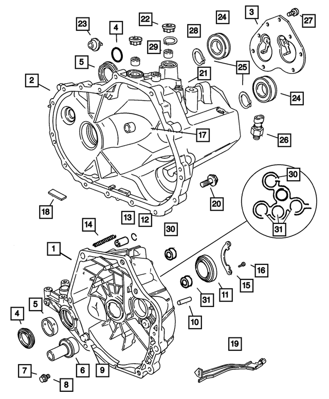 5016883AA - NVG Manual Transaxle 5 Speed: Transmission Case for Mopar Image image